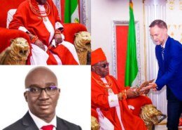 BREAKING: NATIONWIDE PROTEST – With great joy, Sen. Monday Okpebholo, the incoming Governor of Edo State, visits the Oba of Benin's Royal Palace to celebrate the return of the Benin artifacts from America."